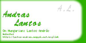 andras lantos business card